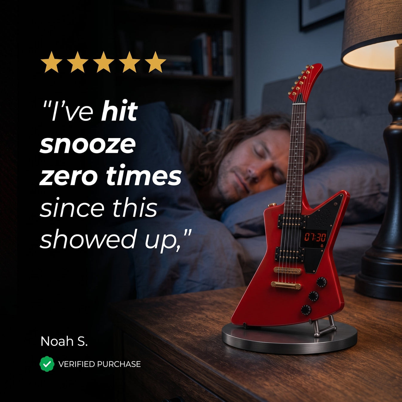 RIFFRISE™ Guitar Alarm Clock